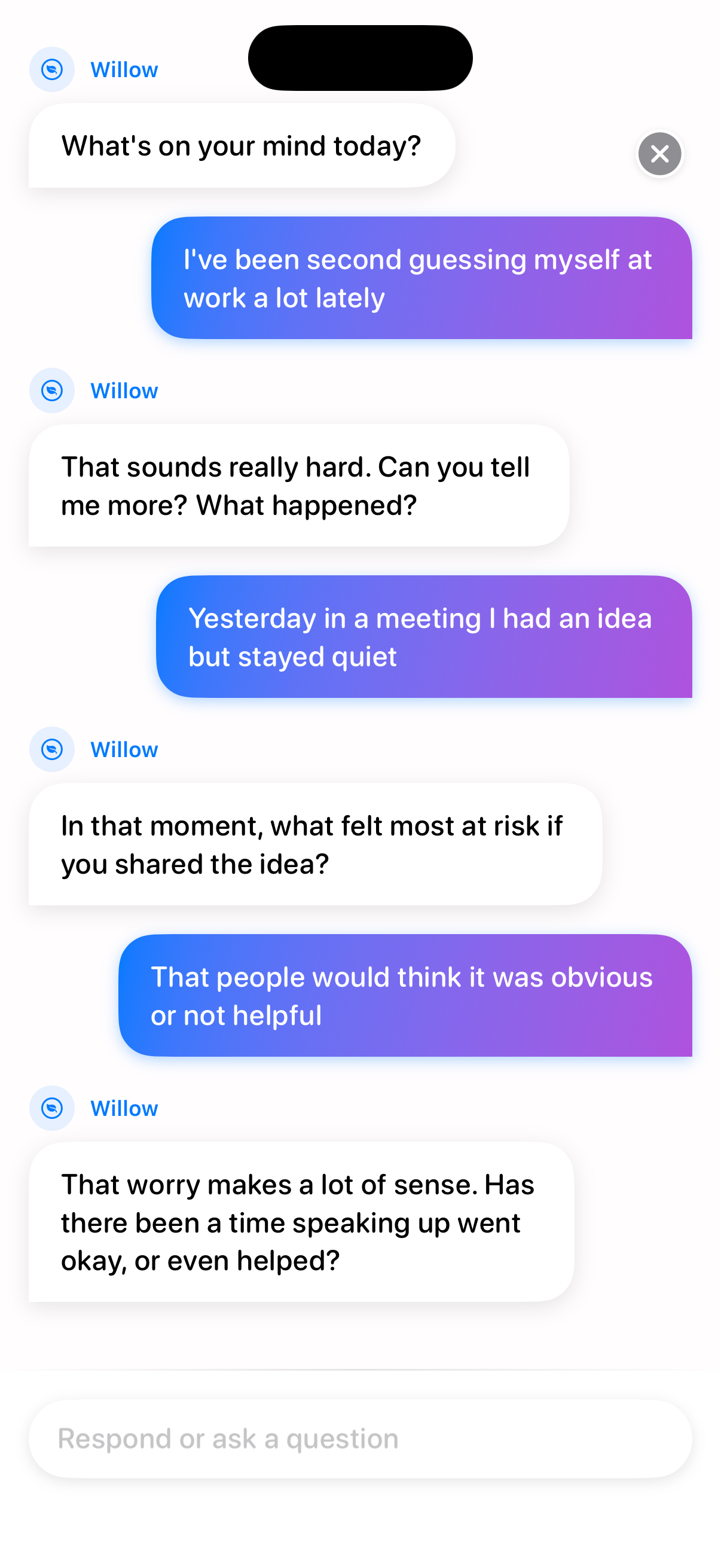 Chat screenshot showing 24/7 support